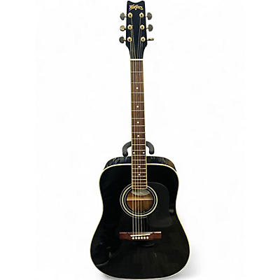 Used Washburn D-100B Black Acoustic Guitar
