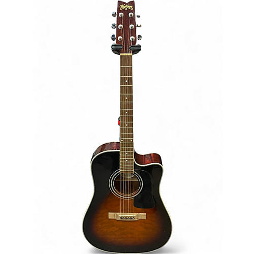 Used Washburn D10CEQ 2 Color Sunburst Acoustic Electric Guitar 2 Color Sunburst