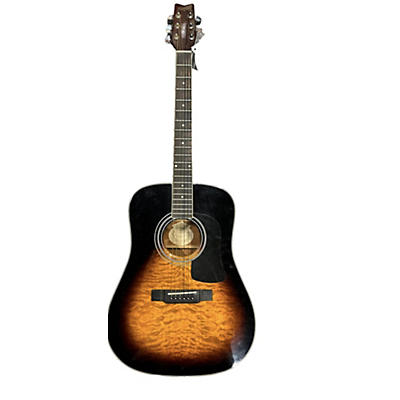 Washburn Used Washburn D10QSB Tobacco Burst Acoustic Guitar