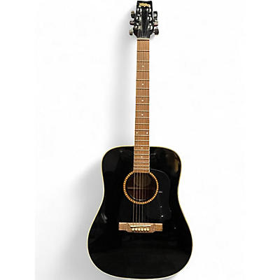 Used Washburn D10SB Black Acoustic Guitar