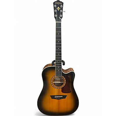 Used Washburn D10SCE Tobacco Burst Acoustic Guitar