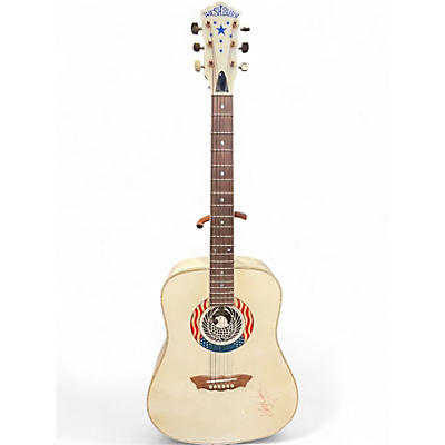 Used Washburn D2001PWH Antique White Acoustic Guitar