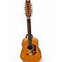 Used Washburn D25S12N Natural 12 String Acoustic Guitar Natural