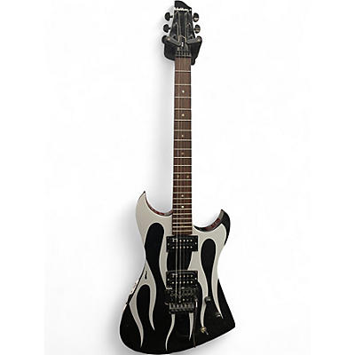 Used Washburn DD61 SILVER FLAME Solid Body Electric Guitar