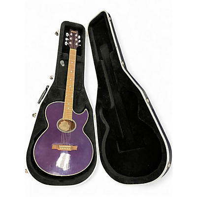 Used Washburn EA 8TP TRANSPARENT PURPLE Acoustic Electric Guitar