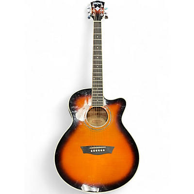 Used Washburn EA15ATB 2 Tone Sunburst Acoustic Electric Guitar