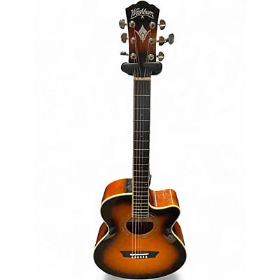 Used Washburn EA15ATB 2 Tone Sunburst Acoustic Electric Guitar