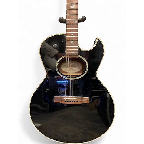 Used Washburn EA21HM Black Solid Body Electric Guitar Black