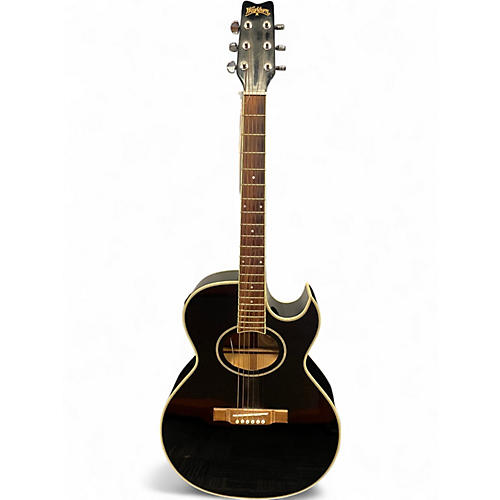 Used Washburn EA9B Black Acoustic Electric Guitar Black
