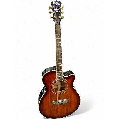 Used Washburn ES55G-A-U Brown Sunburst Acoustic Electric Guitar