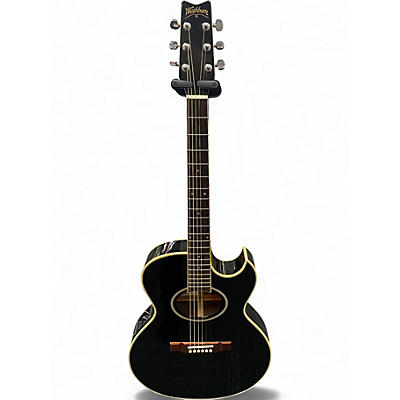 Used Washburn GEORGE WASHBURN SERIES Black Acoustic Electric Guitar