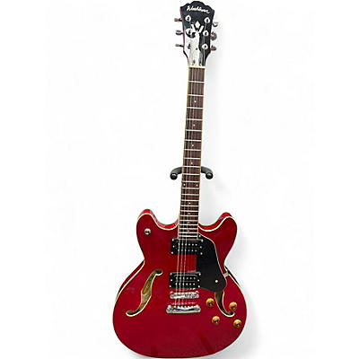 Used Washburn HB30 Candy Apple Red Hollow Body Electric Guitar