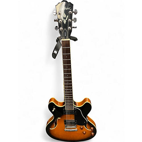 Used Washburn HB30 sunburst Hollow Body Electric Guitar sunburst