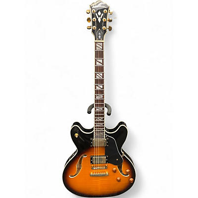 Used Washburn HB35 2 Color Sunburst Hollow Body Electric Guitar