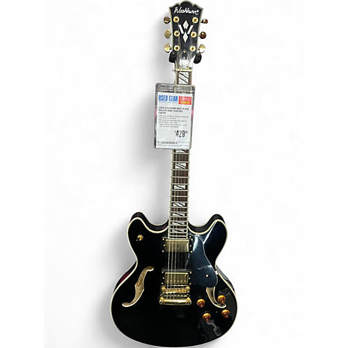 Used Washburn HB35 Black Hollow Body Electric Guitar Black
