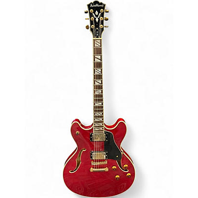 Used Washburn HB35 Cherry Red Hollow Body Electric Guitar