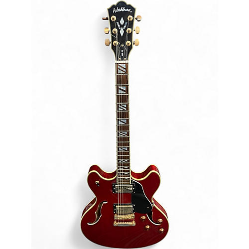 Used Washburn HB35 Red Hollow Body Electric Guitar Red