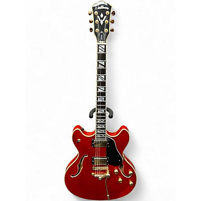 Used Washburn HB35 Wine Red Hollow Body Electric Guitar