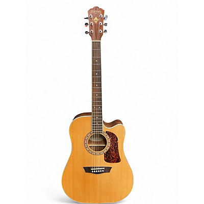 Used Washburn HD10SCE Natural Acoustic Electric Guitar