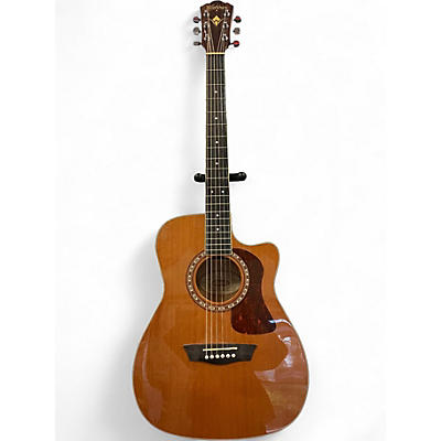 Used Washburn HF11SCE-O CEDAR TOP NATURAL Acoustic Electric Guitar