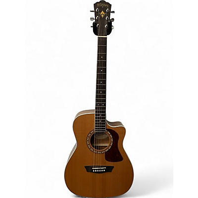 Used Washburn HF11SCE0 Natural Acoustic Electric Guitar