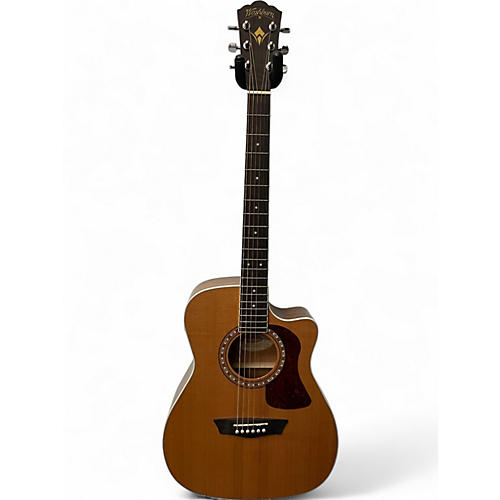 Used Washburn HF11SCE0 Natural Acoustic Electric Guitar Natural