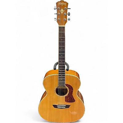 Used Washburn HG75 Natural Acoustic Electric Guitar