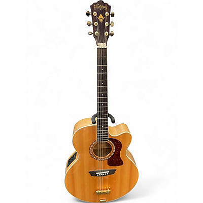 Used Washburn HJ40sce-0 Natural Acoustic Electric Guitar