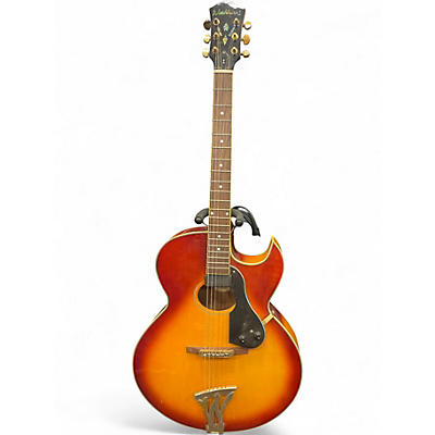 Used Washburn J-4 2 Tone Sunburst Acoustic Electric Guitar