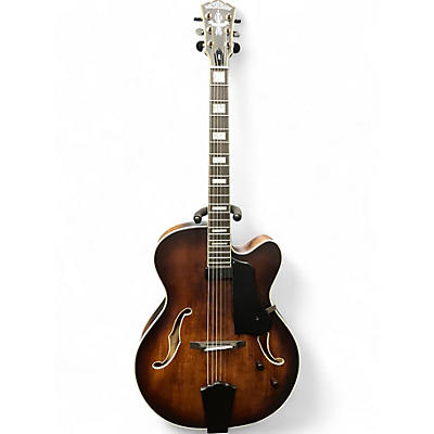 Used Washburn J600 Jazz Venetian Worn Brown Hollow Body Electric Guitar