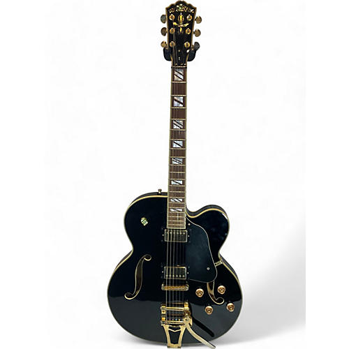 Used Washburn J9VG Black Hollow Body Electric Guitar Black