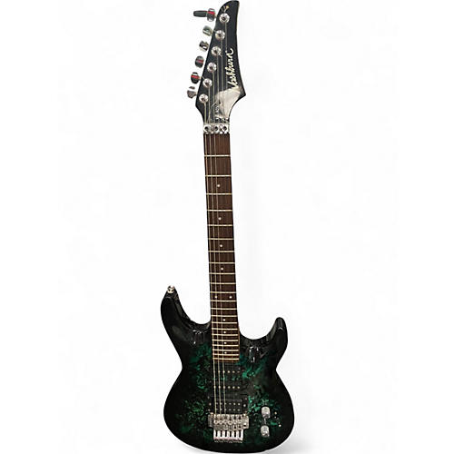 Used Washburn KC-40V Trans Green Solid Body Electric Guitar Trans Green