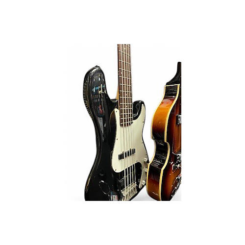 Used Washburn LYON SERIES Black and White Electric Bass Guitar Black and White