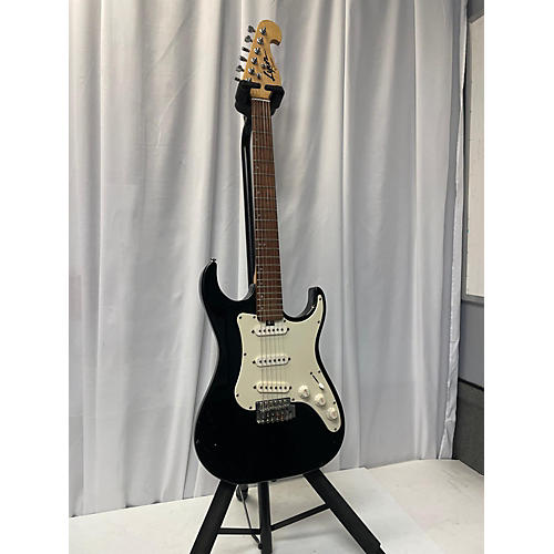 Washburn Used Washburn Lyon By Washburn Stratocaster Black Solid Body Electric Guitar Black