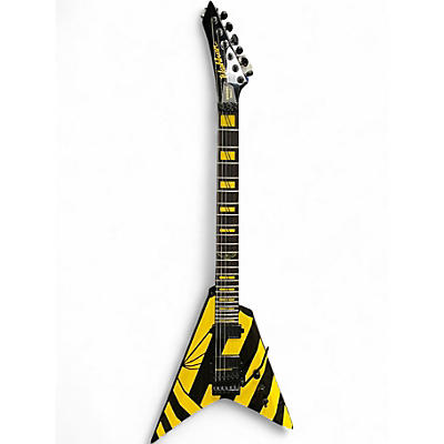 Used Washburn PARALLAXE MICHAEL SWEET BLACK AND YELLOW STRIPE Solid Body Electric Guitar