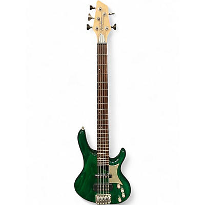 Used Washburn RB2502 Trans Green Electric Bass Guitar