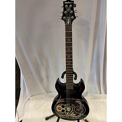 Washburn Used Washburn Scott Ian Signature SI61 Black Graphics Solid Body Electric Guitar