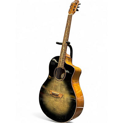 Used Washburn Vite S9V Bella Tono Studio Gloss Charcoal Burst Acoustic Electric Guitar