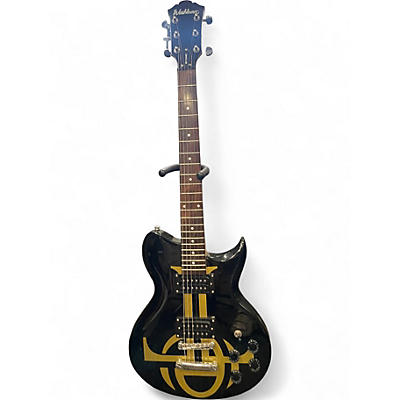 Used Washburn W115ANC Black and Gold Solid Body Electric Guitar