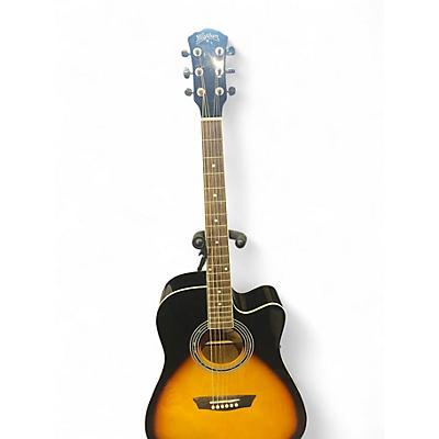 Used Washburn WA90CE 2 Color Sunburst Acoustic Electric Guitar