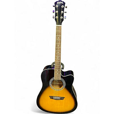 Used Washburn WA90CE 2 Color Sunburst Acoustic Electric Guitar