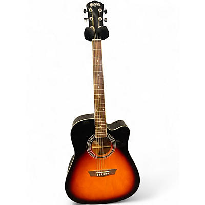 Used Washburn WA90CE 2 Tone Sunburst Acoustic Electric Guitar
