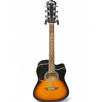 Used Washburn WA90CE 3 Tone Sunburst Acoustic Electric Guitar