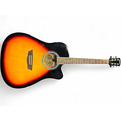 Used Washburn WA90CE Vintage Sunburst Acoustic Electric Guitar