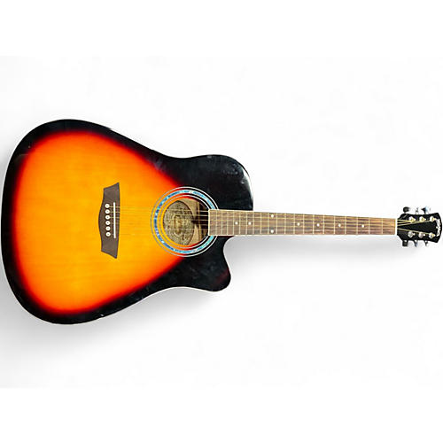 Used Washburn WA90CE Vintage Sunburst Acoustic Electric Guitar Vintage Sunburst