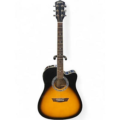 Used Washburn WA90CE Vintage Sunburst Acoustic Electric Guitar