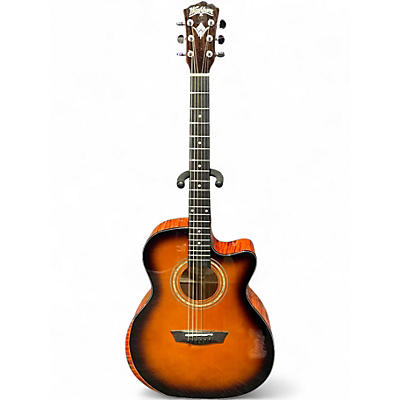 Used Washburn WCG10CE 2 Color Sunburst Acoustic Electric Guitar