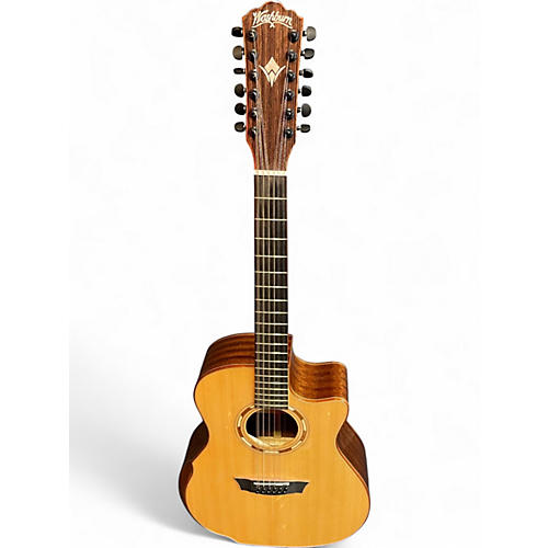 Used Washburn WCG15SCE12-0 Natural 12 String Acoustic Electric Guitar Natural
