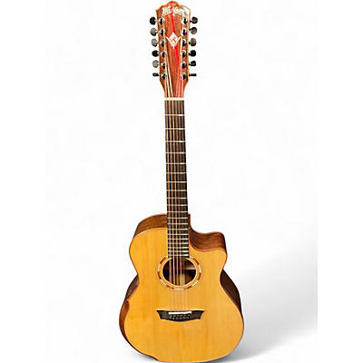 Used Washburn WCG15SCE12-0 Natural 12 String Acoustic Electric Guitar