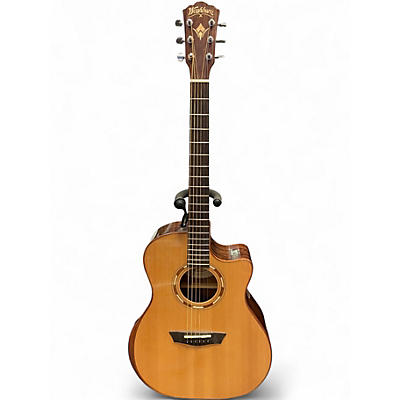 Used Washburn WCG20SCE Natural Acoustic Electric Guitar